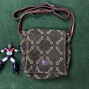 Dolce & Gabbana Corduroy Crossbody Messenger Bag